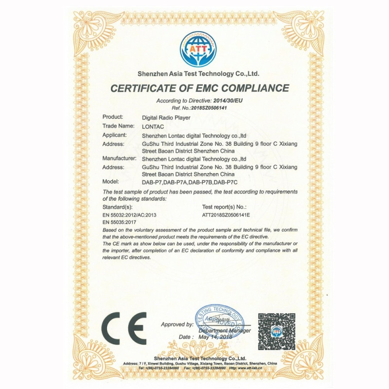 DAB Bluetooth Digital MP3 - spiller Støtte FM - radio TF - kort