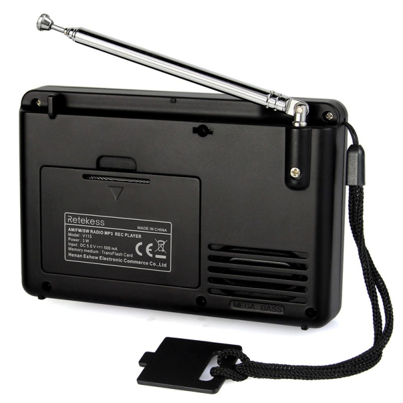 RETEKESS bærbar FM AM - radio MP3 - afspiller med digitalt display