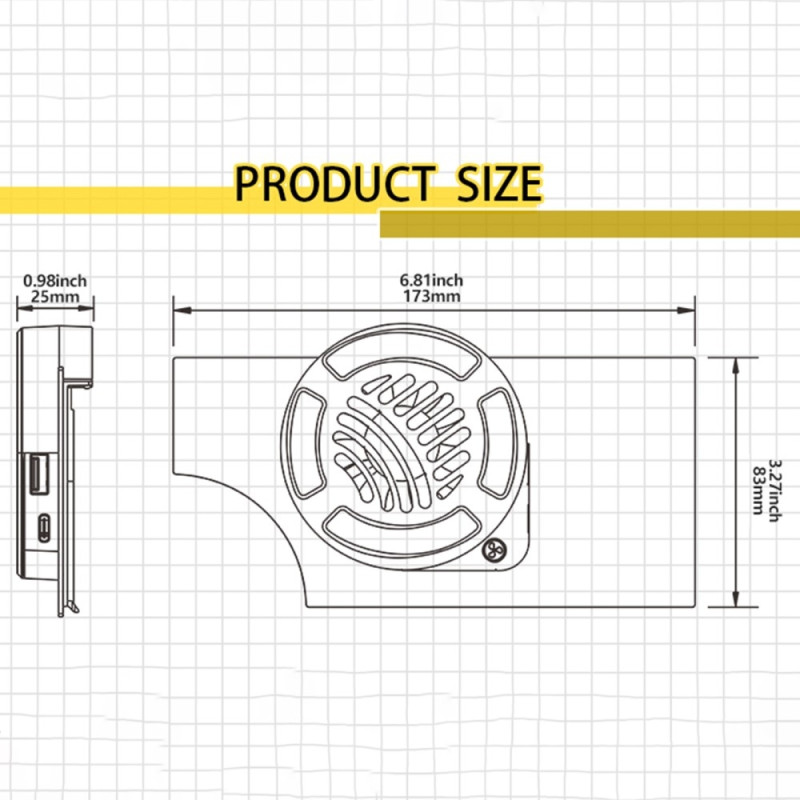 Kompatibel med Nintendo Switch OLED Dock Kjølevifte Bakdekselkjøler
