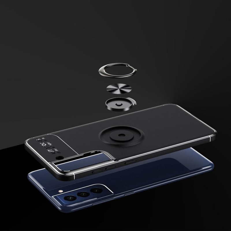 Samsung Galaxy S21 FE TPU Deksel Med Fingerring - Svart