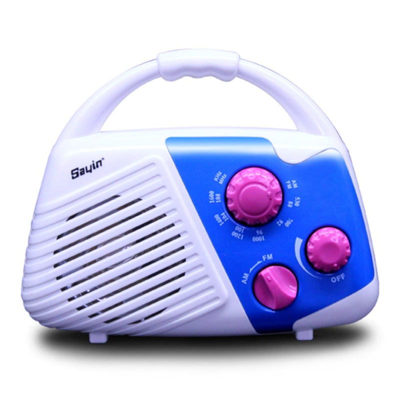 Waterproof bathroom shower AM FM radio battery powered speaker