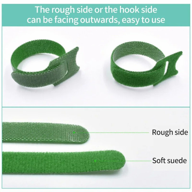 10 stk Nylon Magic Tape - bånd Hageplantebånd 10x1cm