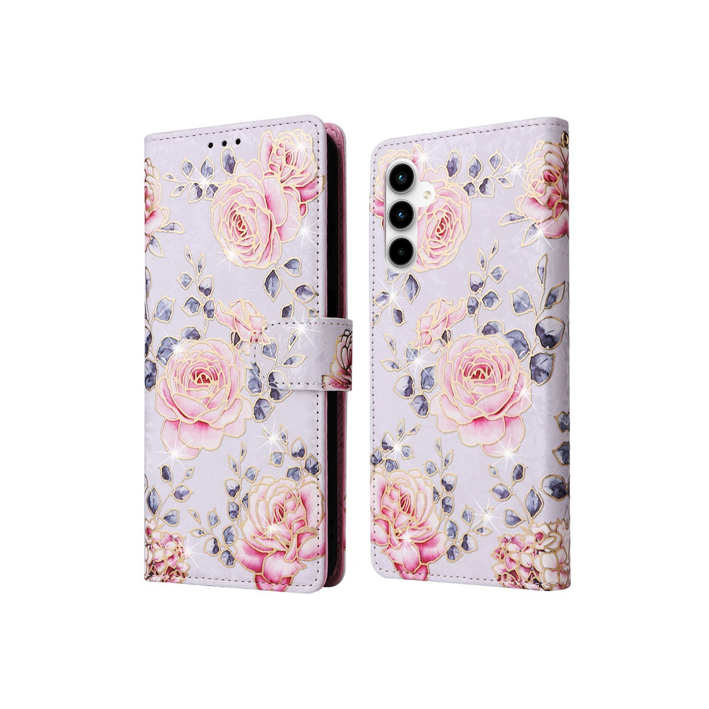 Til Samsung Galaxy A35 Lommebok - deksel Blomster