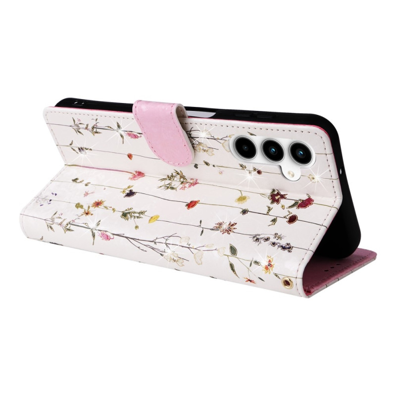 Til Samsung Galaxy A35 Lommebok - deksel Blomster
