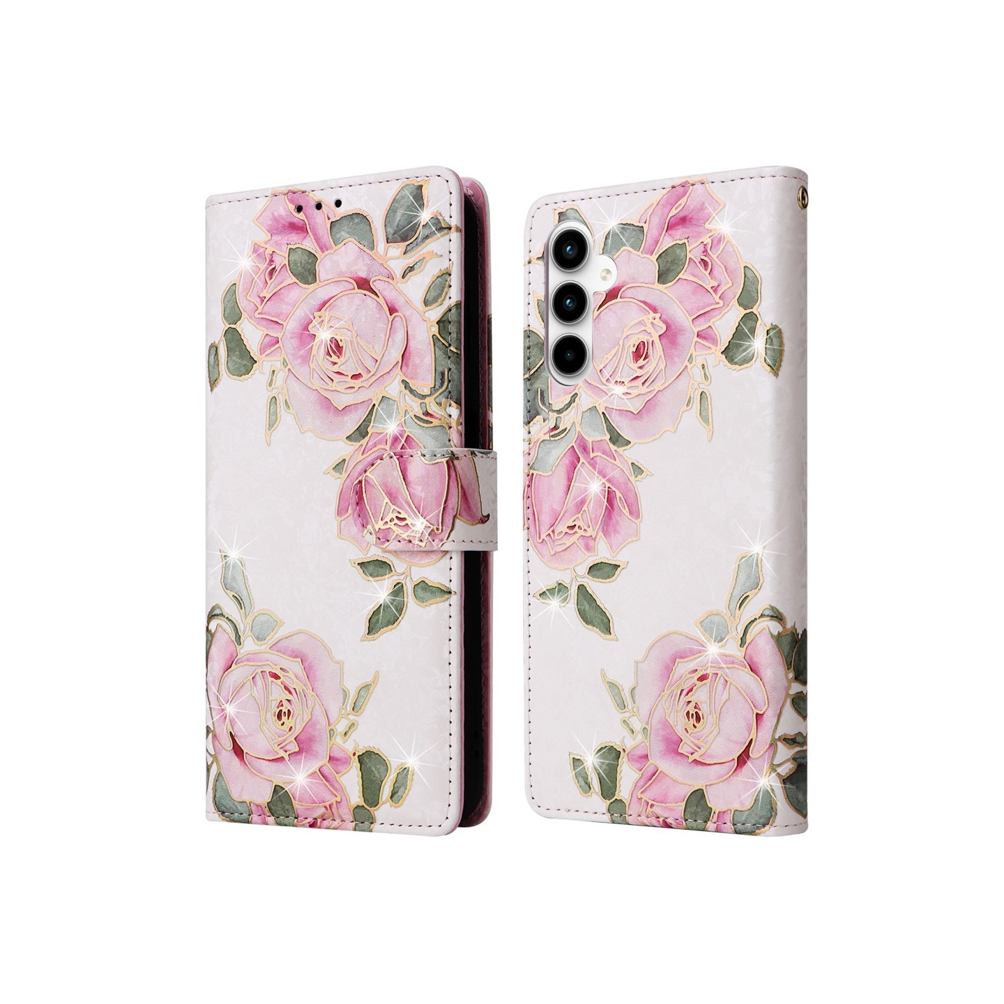 Til Samsung Galaxy A35 Lommebok - deksel Blomster