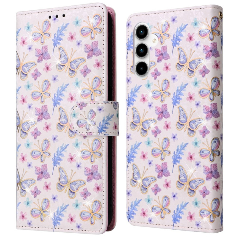 Til Samsung Galaxy A35 Lommebok - deksel Blomster