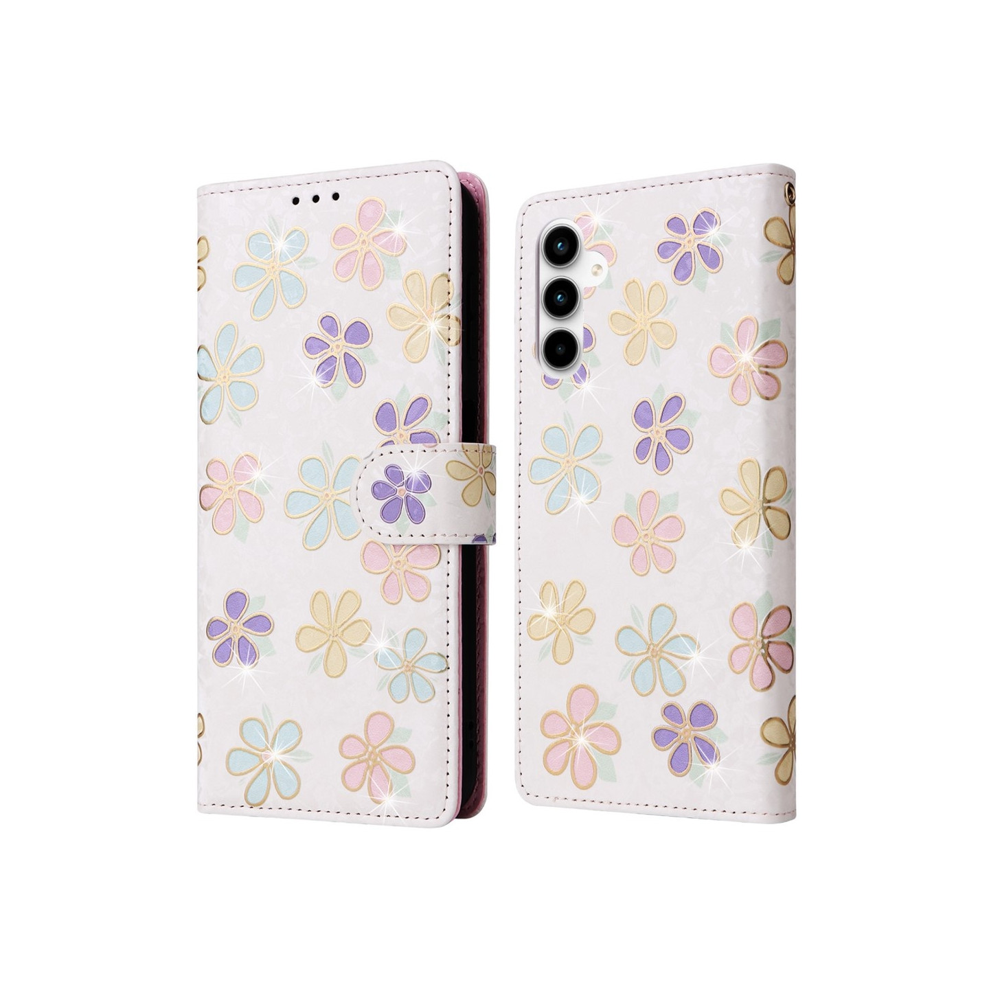 Til Samsung Galaxy A35 Lommebok - deksel Blomster