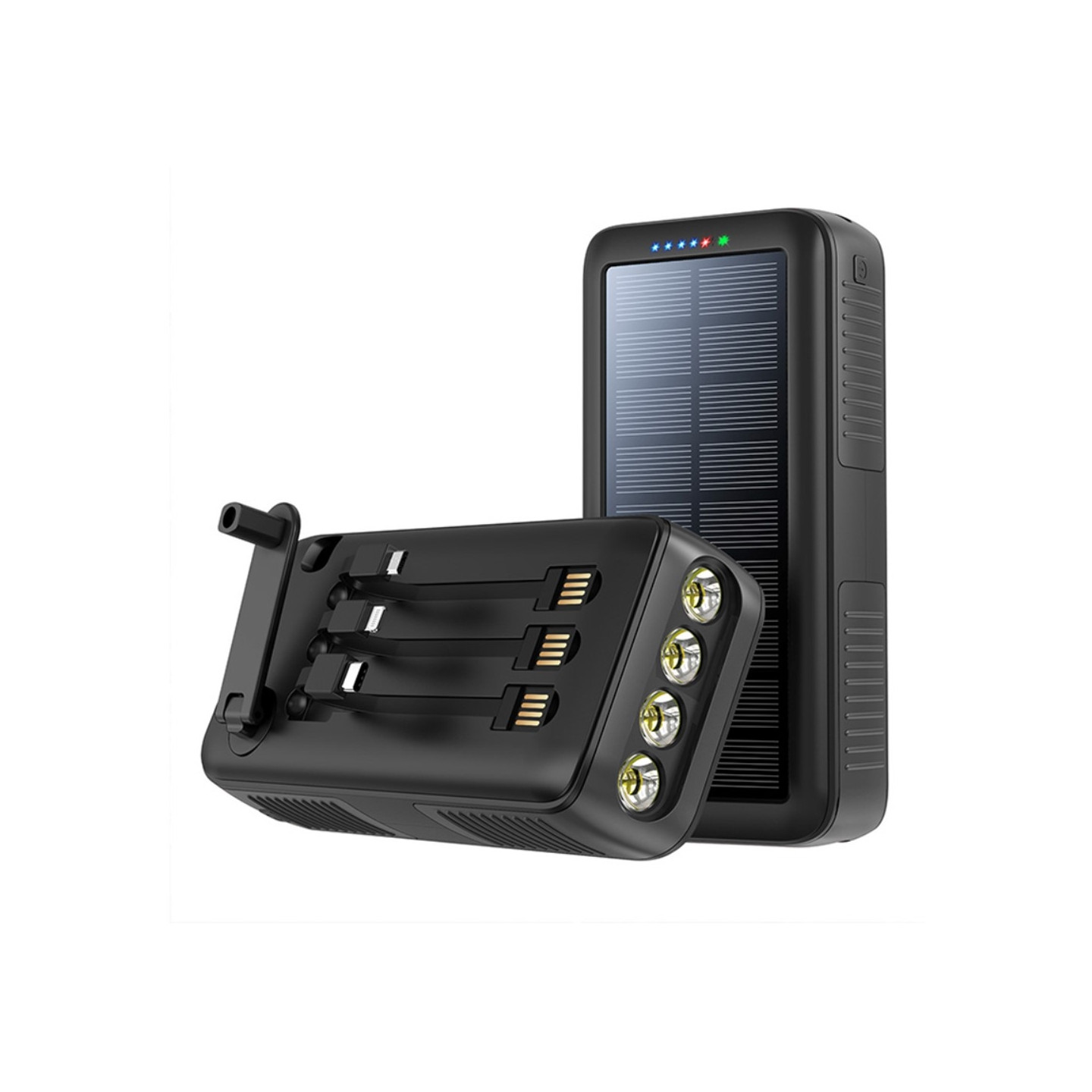 Käsikammen 30 000 mAh PowerBank Lightning/USB - C/Micro kaapeli