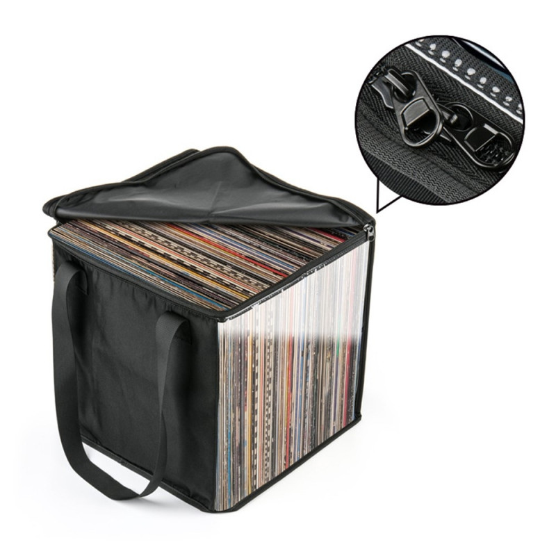 Vesken har plass til opptil 50 vinylplater LP Disc Organizer