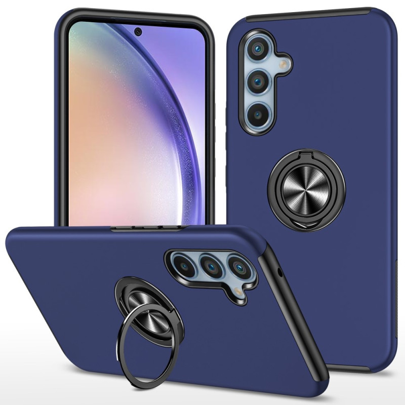 Til Samsung Galaxy A55 Hybrid Deksel Med Fingerring - Blå