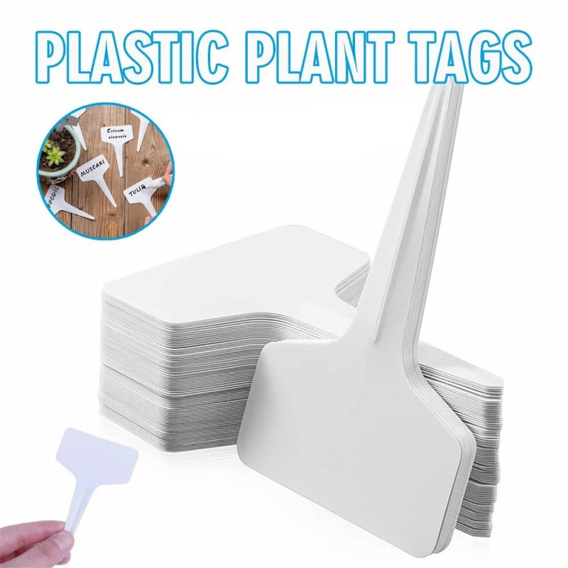 100 pcs T - type Plant Seed Label Reuse Plant Garden Marker