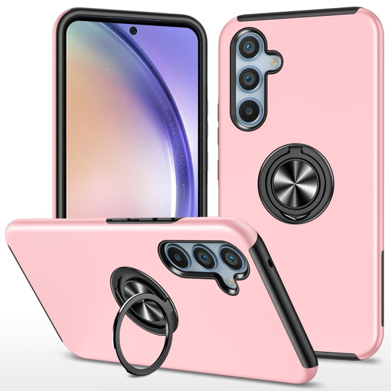 Samsung Galaxy A55 Hybrid Deksel Med Fingerring - Rosa