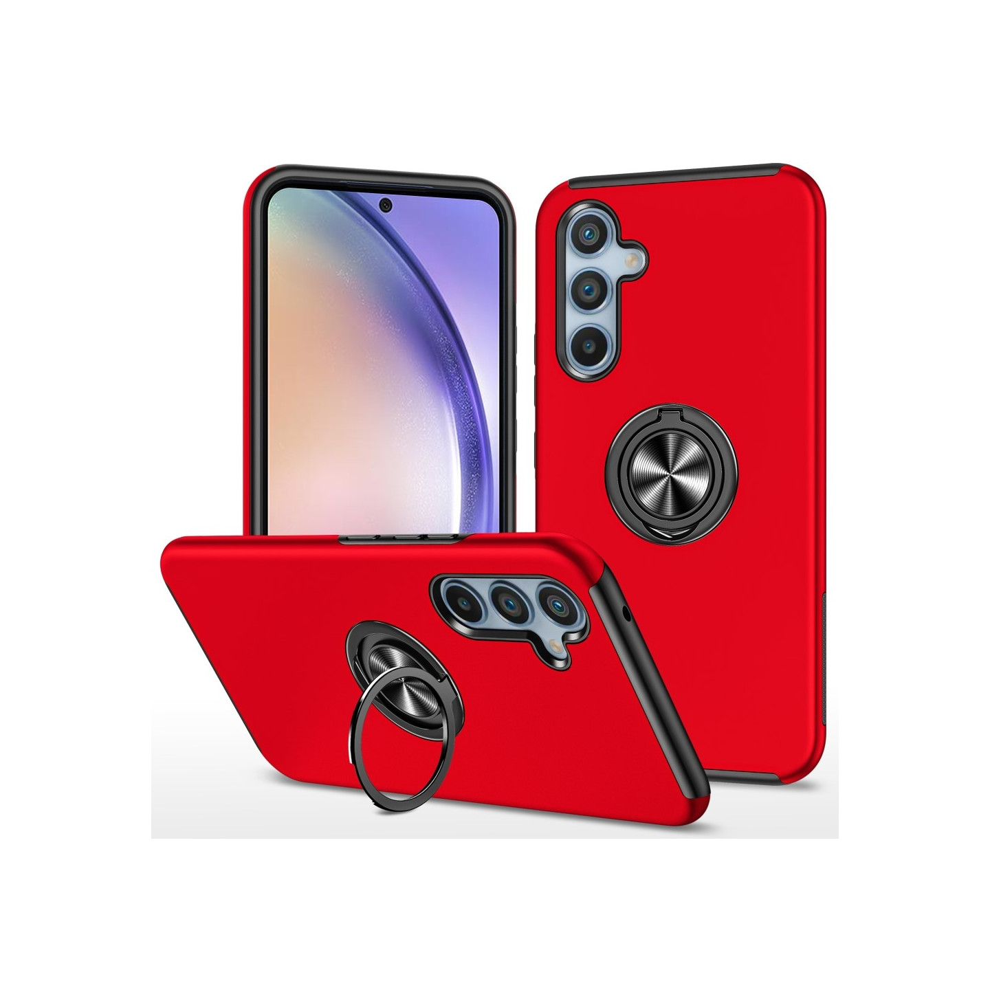 Samsung Galaxy A55 Finger Ring Kickstand Hybrid Case