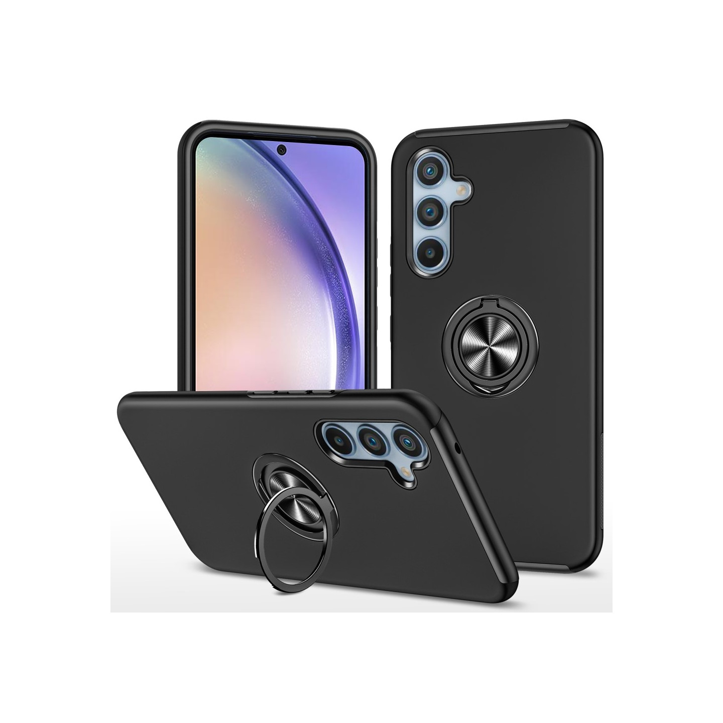 Samsung Galaxy A55 Finger Ring Kickstand Hybrid Case