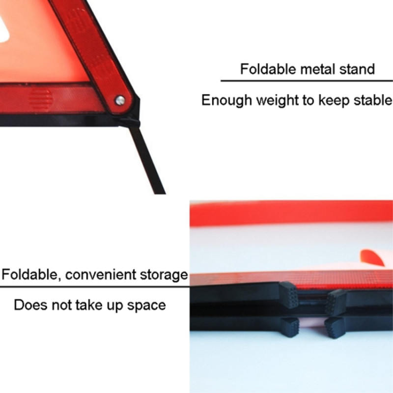 Car Emergency Breakdown Warning Triangle Reflective Stop Sign