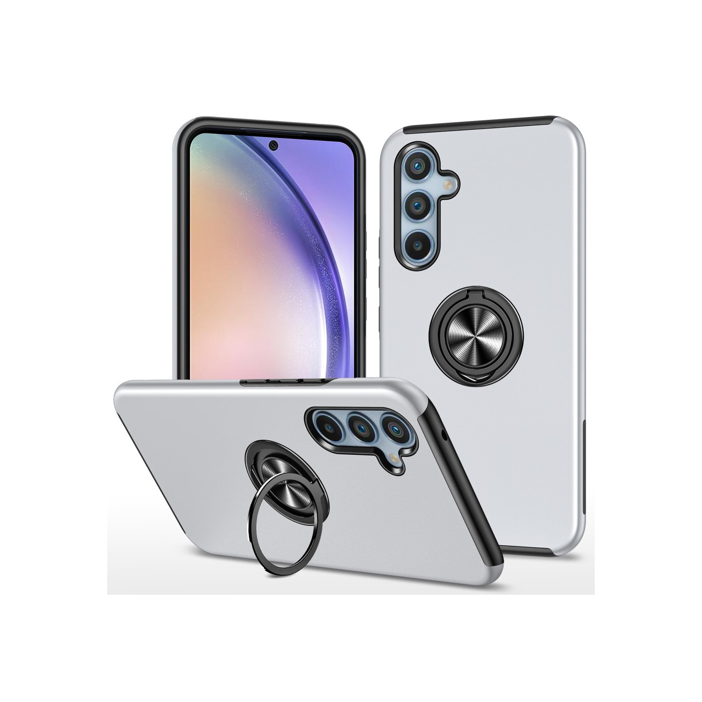 Samsung Galaxy A55 Fingerring Kickstand Hybrid Taske