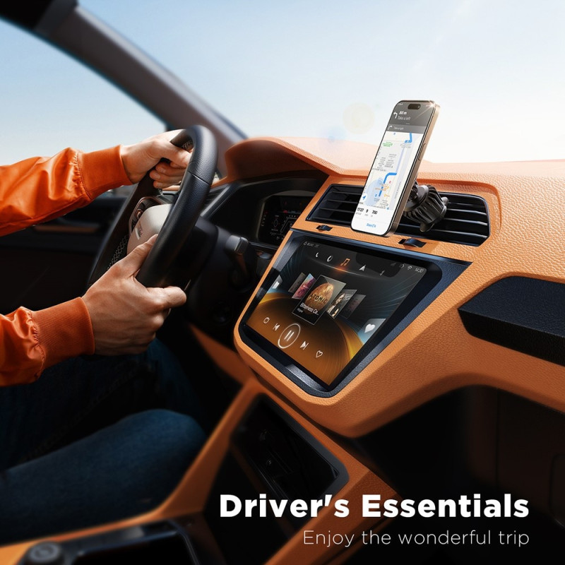 360 graders rotation Ventil Magnetisk Mobiltelefon Holder Bil