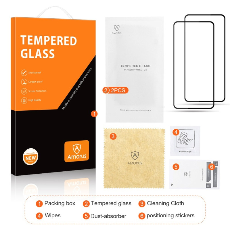 AMORUS til Samsung Galaxy A35/A55 Skjermbeskytter i Herdet Glass 2 - Pakke