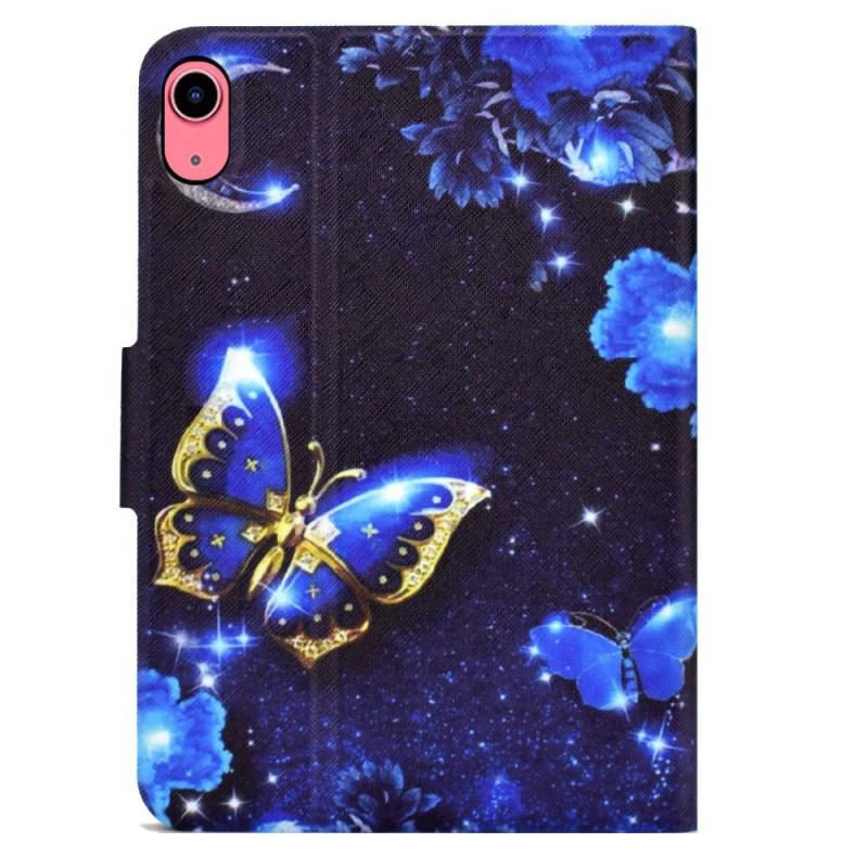 For iPad 10.9 (2022) Tablet Case Cover Foldable Stand - Blue Butterfly