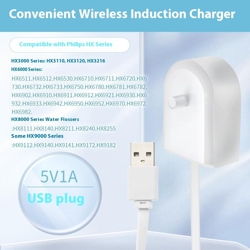 Ladestasjon for Philips HX8211/HX6100/HX6730/HX3216 elektrisk tannbørste ladestasjon