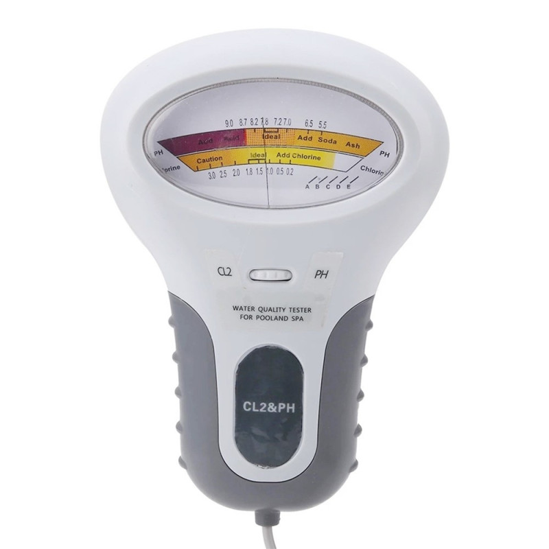 Tester Water Quality 2 in 1 pH/Chlorine Level CL2 Meter with Display for Pool Spa