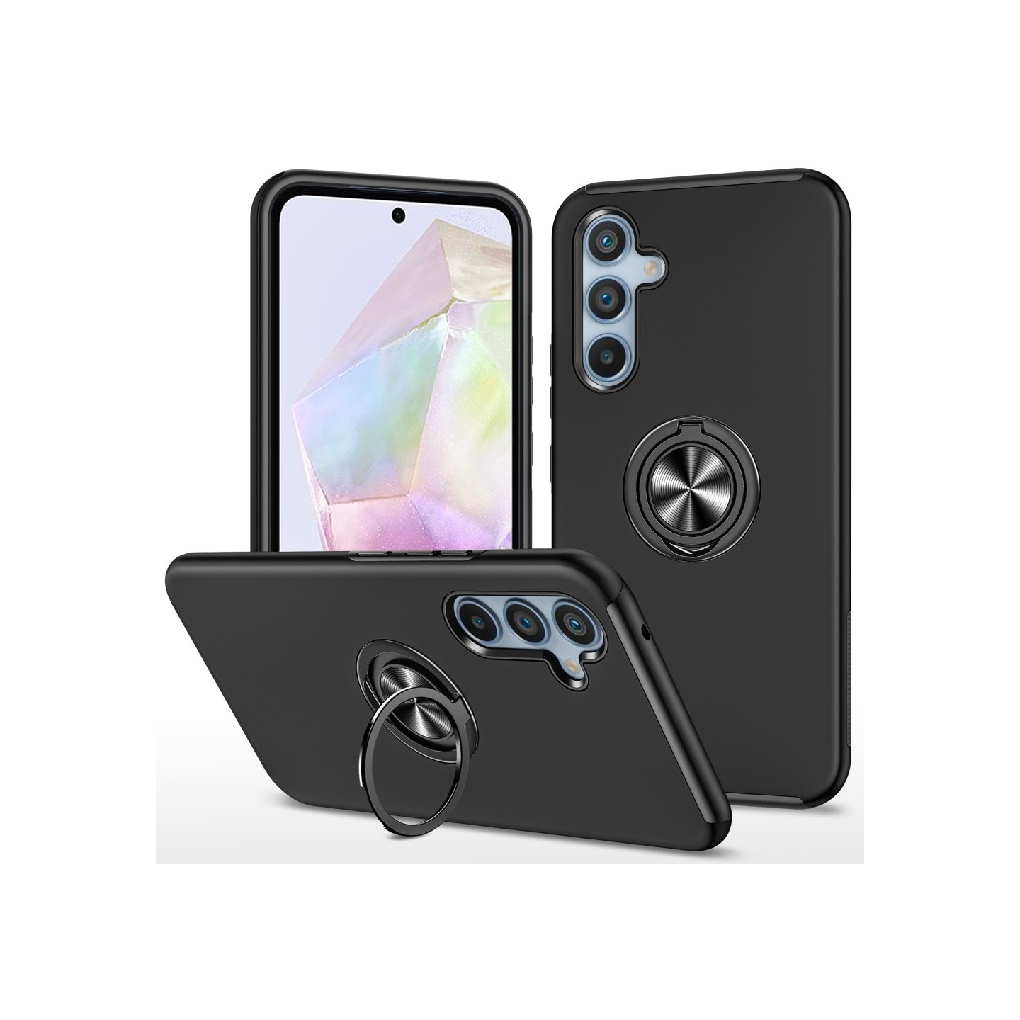 Samsung Galaxy A35 Finger Ring Kickstand Hybrid Case