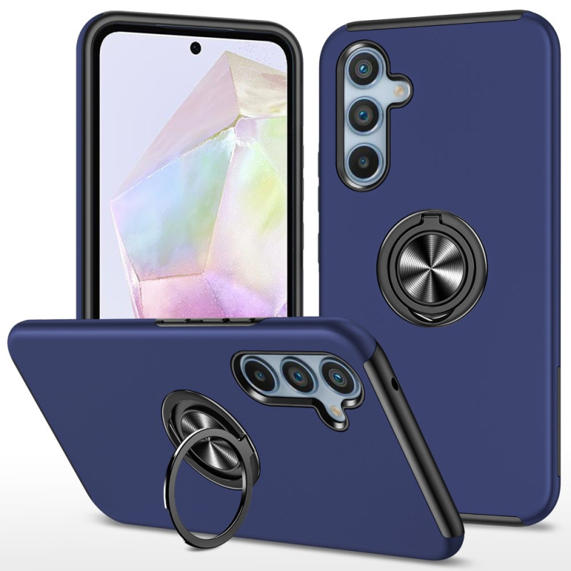 Samsung Galaxy A35 Hybrid Deksel Med Fingerring - Blå