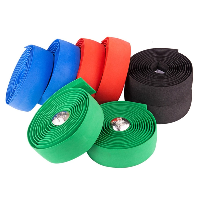 2 Rolls Bicycle Handlebar Anti - Slip Tape Wrap Strap - Green