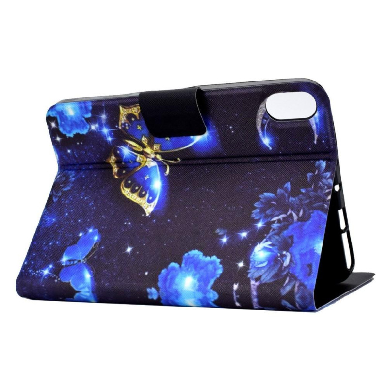 For iPad 10.9 (2022) Tablet Suojakuori Kansi Foldable Stand - Sininen Butterfly