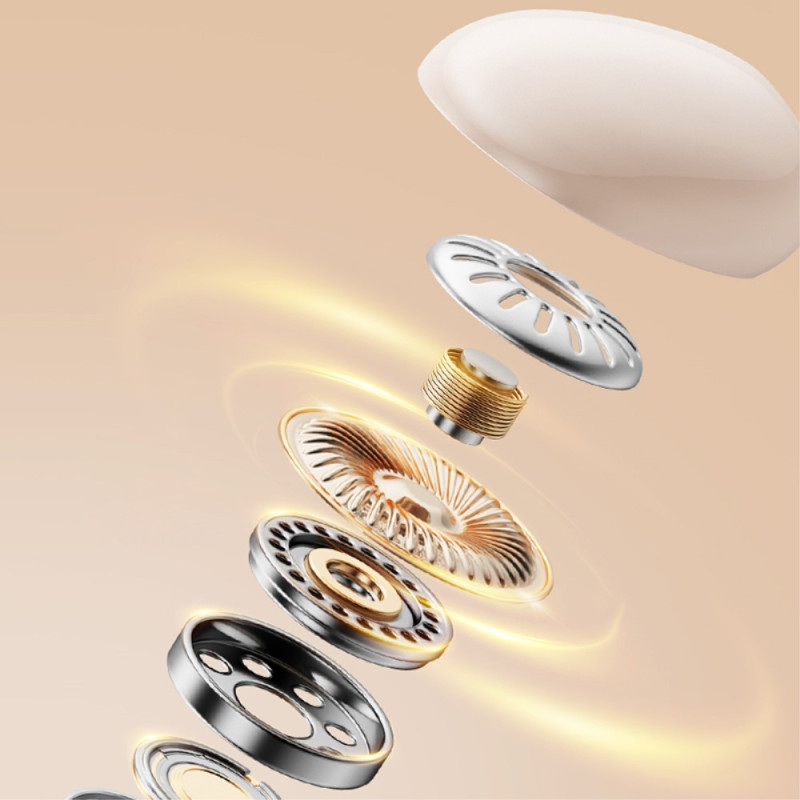 WEKOME Earphones Bluetooth 5.3 Stereo Earbuds - Beige