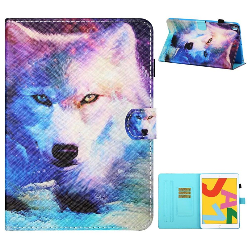 For iPad 10.2 (2021)/(2020)/(2019) Tablet Cover Stand Case - Wolf