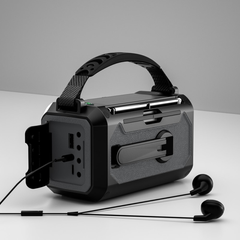 hand crank Radio 12000mAh Power Bank Battery flashlight Solar charging