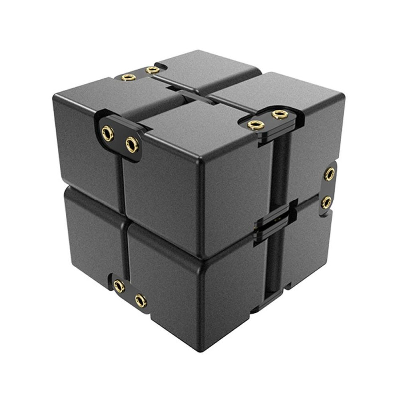 Fidget Toy Infinite Cube Stress Relief Flip Block - Black
