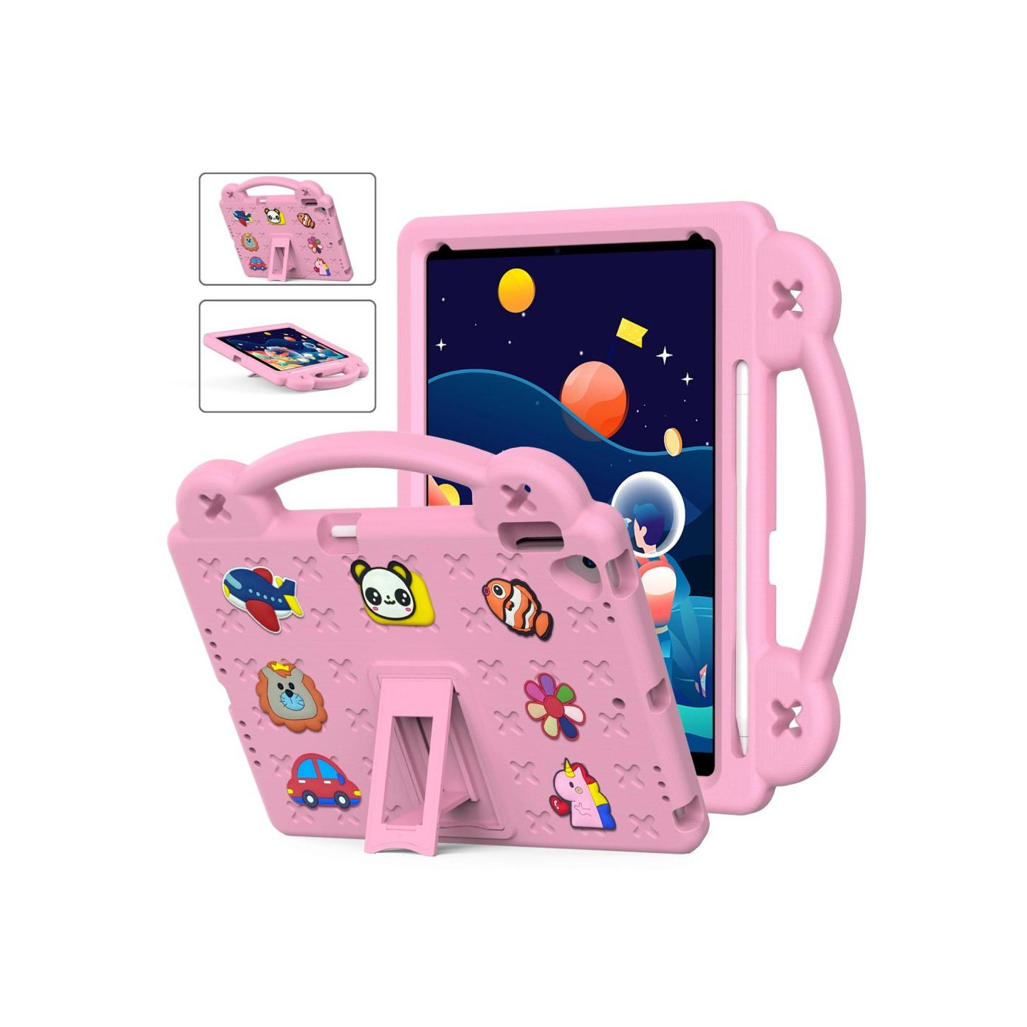 Apple iPad 10.2 2021 2020 2019 Shockproof EVA Foam Stand Shell - Pink