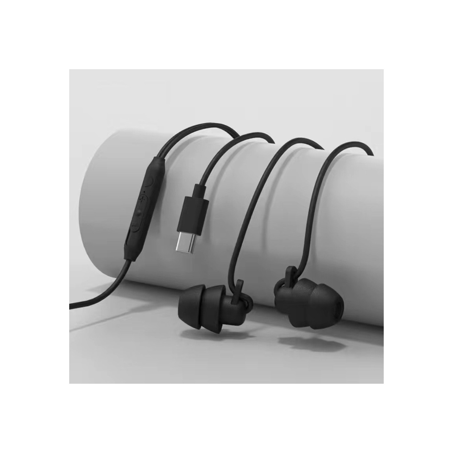 USB - C headset in - ear headphones sleep noise isolation - black