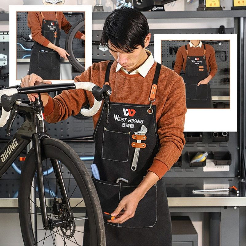 WEST BIKING Apron Canvas Apron for woodworker mechanics