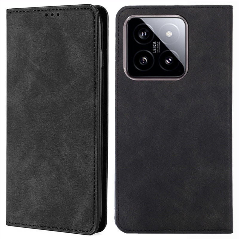 For Xiaomi 14 Case Leather Magnetic Phone Stand Shell Card Slots Mobile Phone Cover