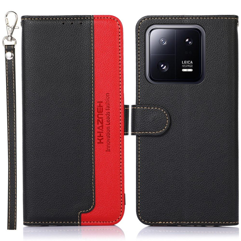 KHAZNEH Wallet case for Xiaomi 14 - Black - Red