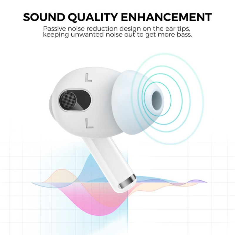 For AirPods 3 støyreduserende ørepropper Silikondeksel M