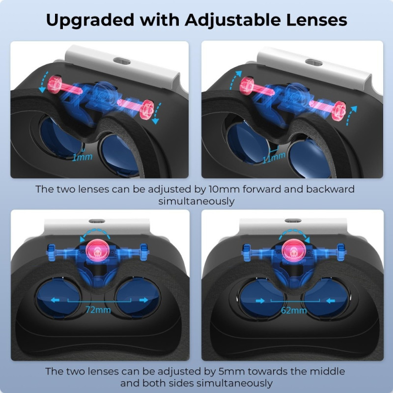 DEVASO kompatibel med Nintendo Switch VR headset med justerbar hovedstrop