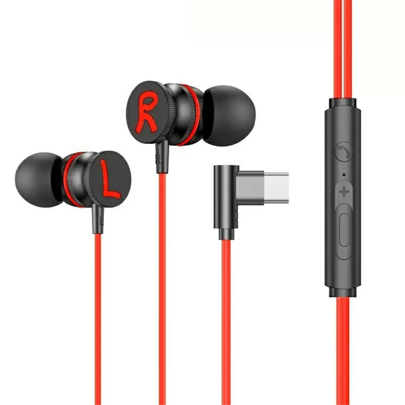 USB - C - kuulokkeet magneettisilla in - ear - pelikuulokkeilla - Punainen