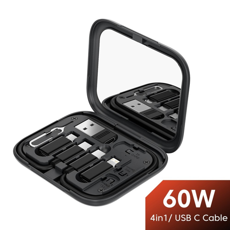 TOOCKI USB - C til USB - C kabel USB+iP+Micro USB Adapter Case