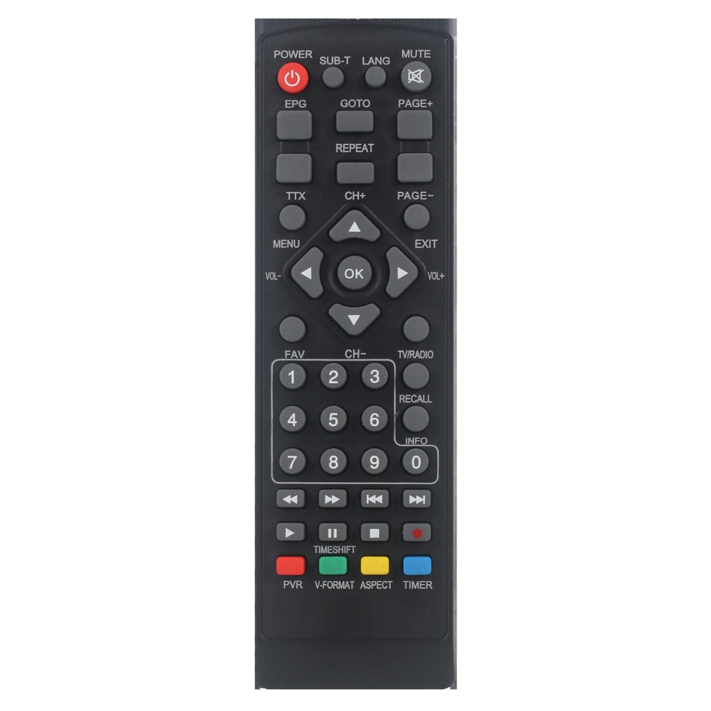 DVB - T2 Set - Top Box Remote Control Replacement HDTV Smart TV Box