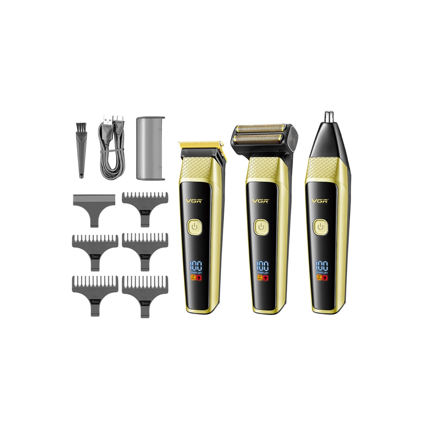 VGR Hårklipper Næsehårtrimmer Genopladelig skægtrimmer