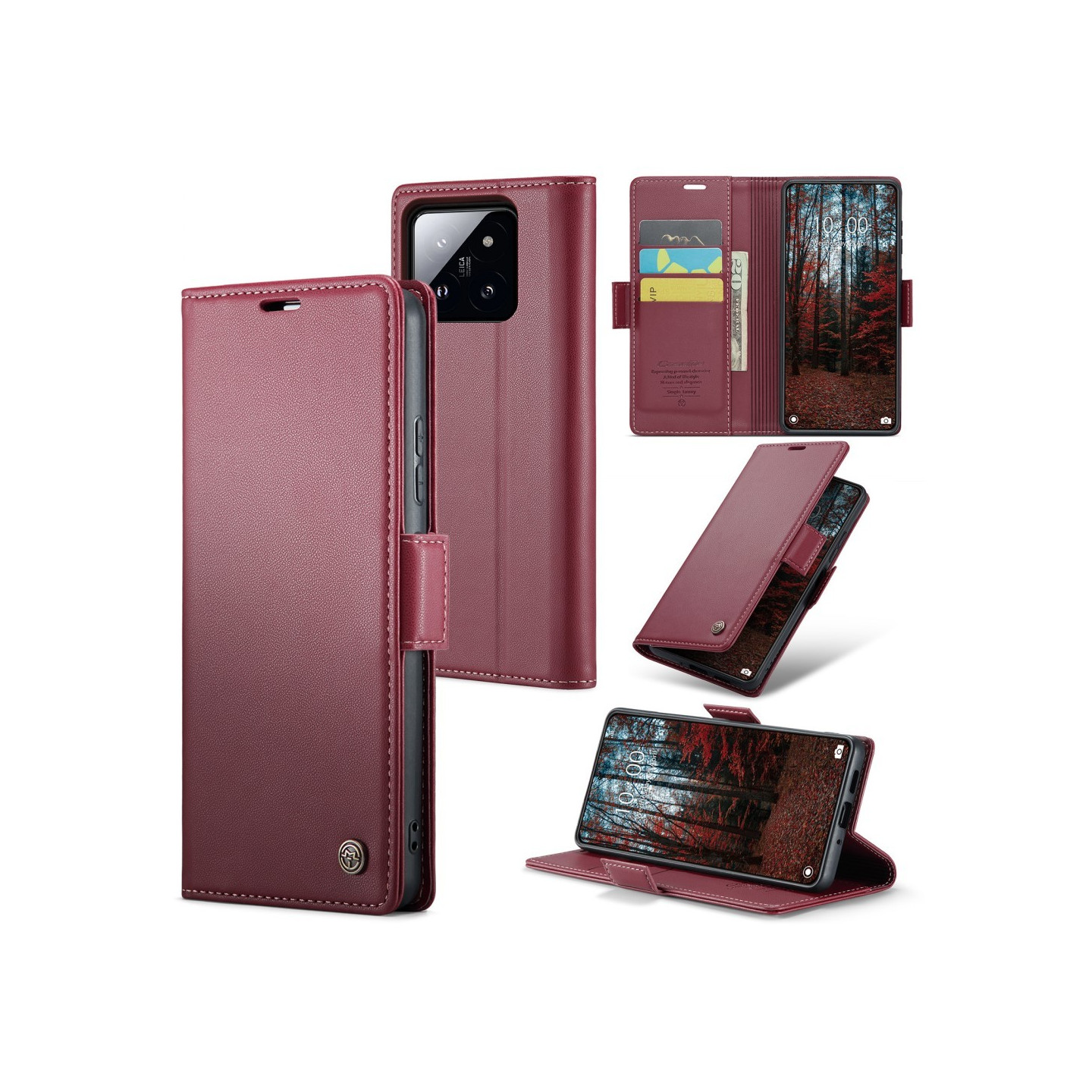 CASEME Retro Lompakkokotelo Xiaomi 14