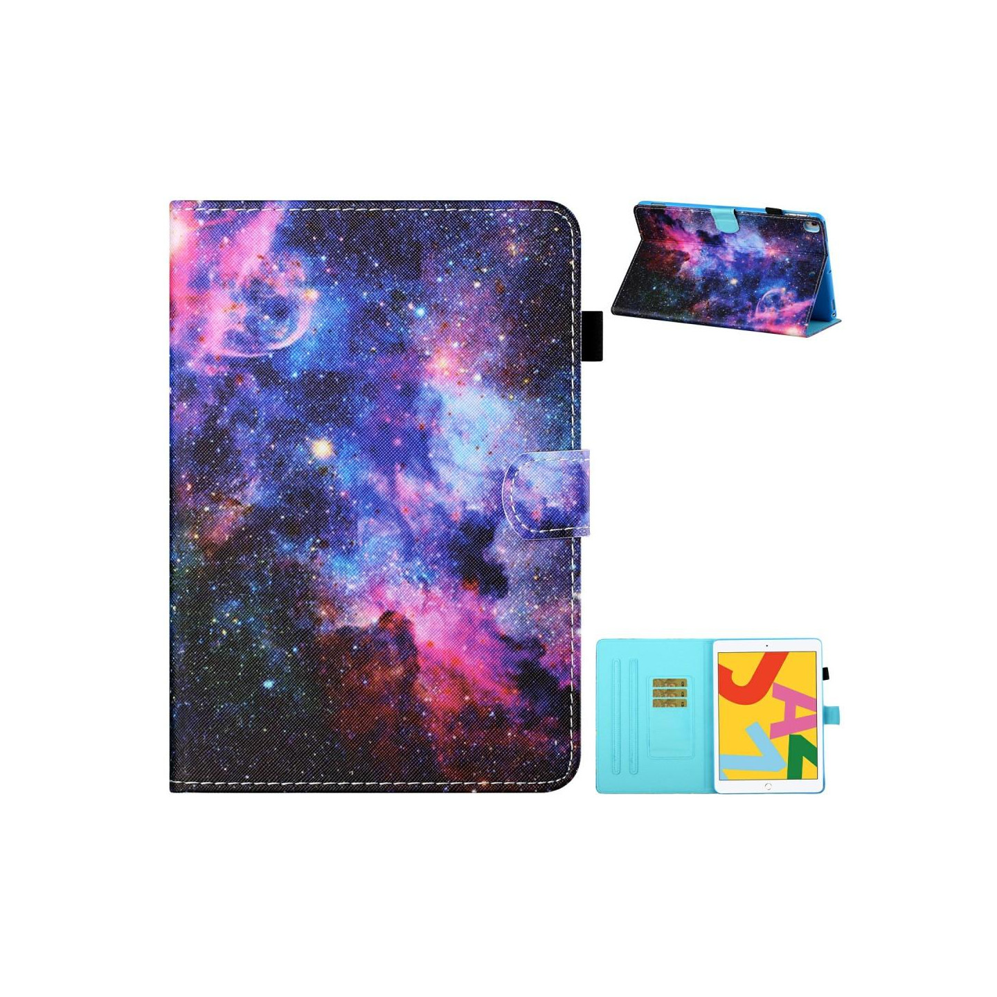 For iPad 10.2 (2021)/(2020)/(2019) Sammenleggbart deksel, stativ - plass