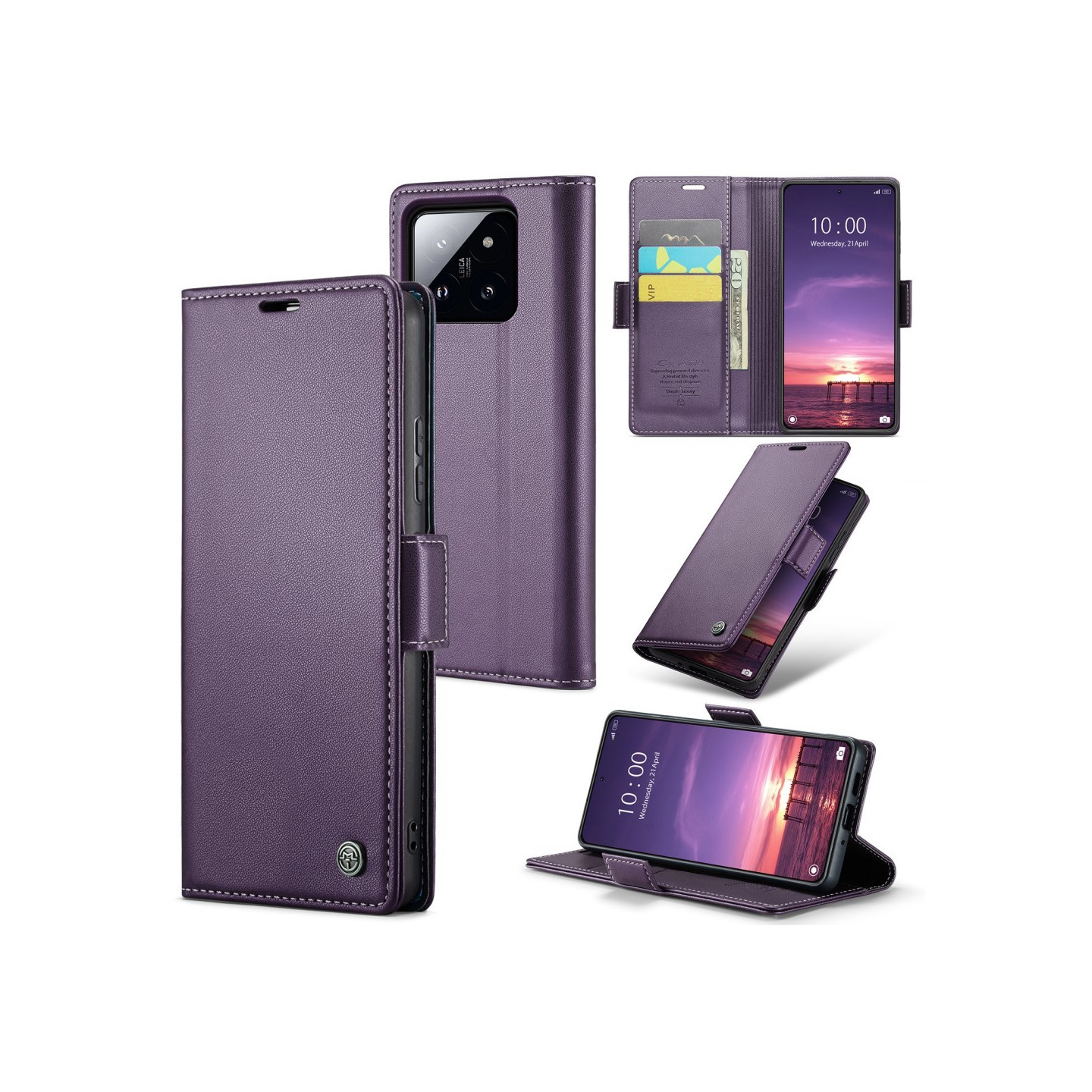 CASEME Retro Lompakkokotelo Xiaomi 14