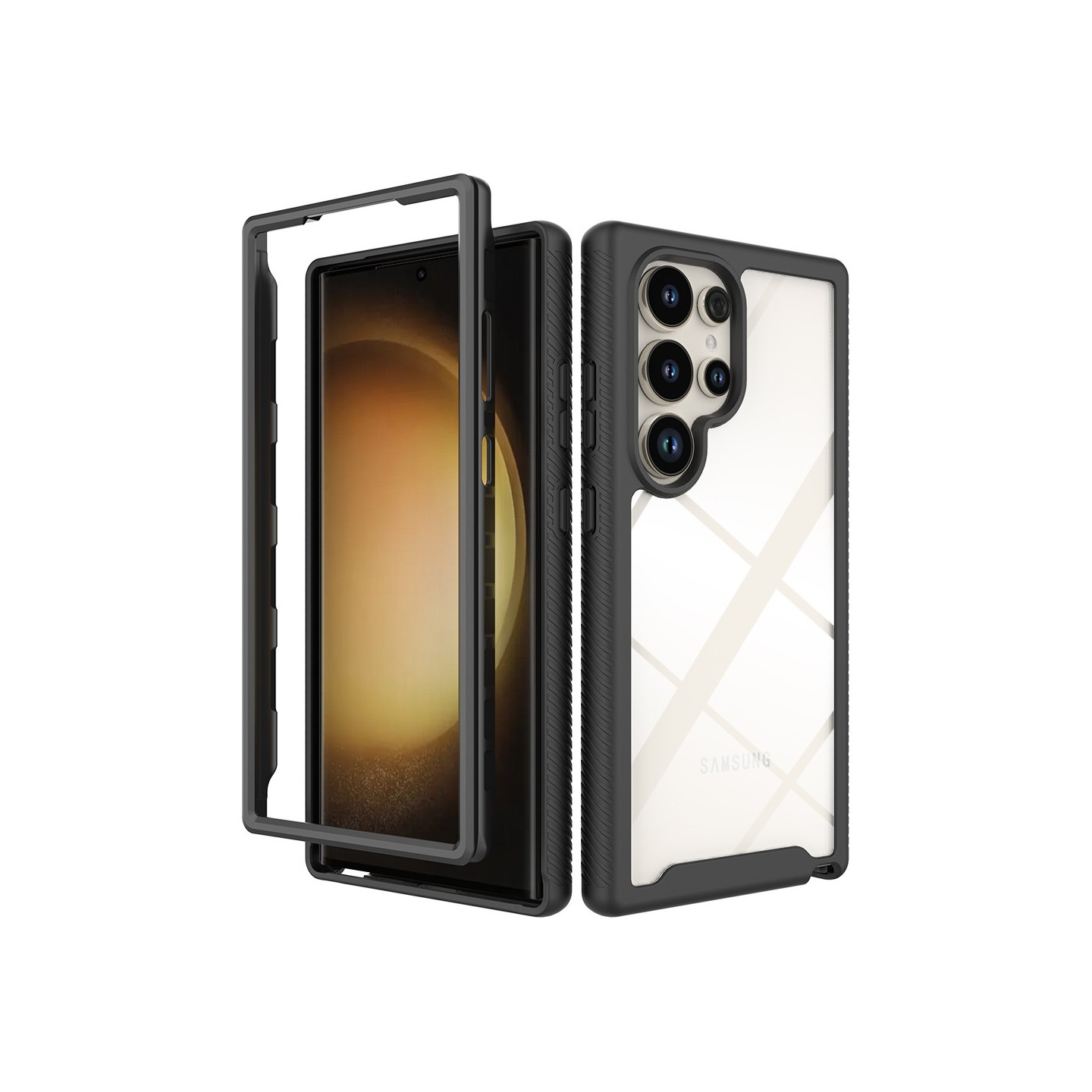 Til Samsung Galaxy S24 Ultra PC+TPU - deksel med støtsikker telefonveske