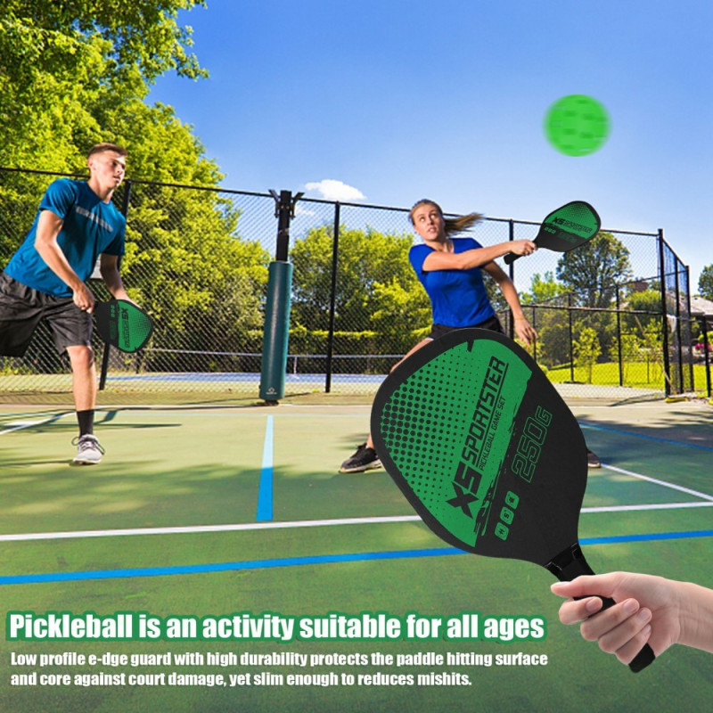 Pickle Ball Racket Set Paddle Kit 2 Rackets 4 Pickle Balls