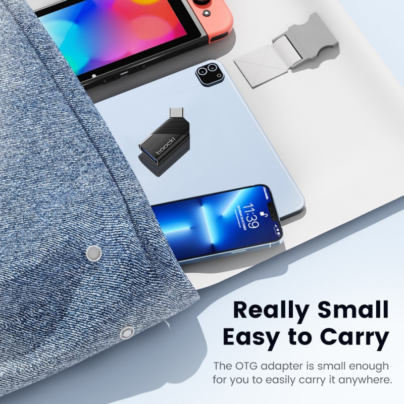 TOOCKI USB - C Uros USB 3.0 Naarasmuunnin 5Gbps datasovitin